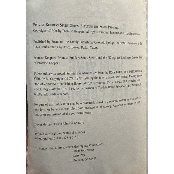 Applying the Seven Promises by Ron Ralston, David Sunde and Bob Horner 1996 - Picture 9 of 10